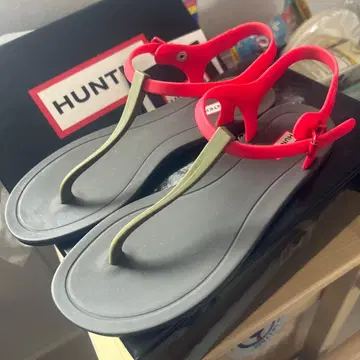 HUNTER 레드 플립플랍