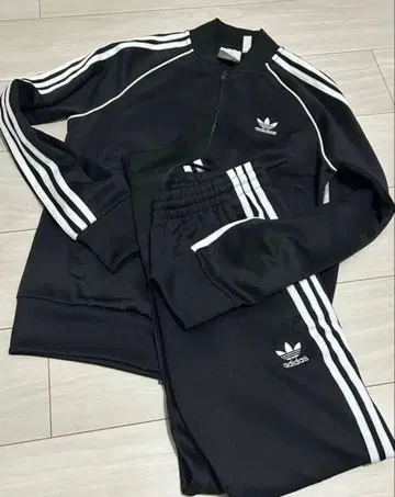 adidas 블랙 저지 세트 M