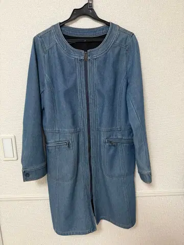최종 가격 인하 데님 블루 집업 코트 L 사이즈