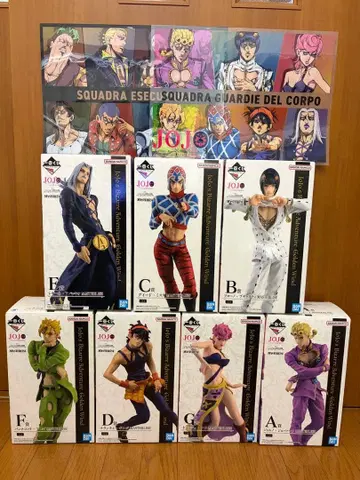 제일복권 죠죠 호위팀 전종 + 로고 + 포스터 세트