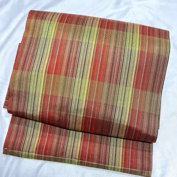 츠케오비 만들기 오비 격자 무늬 세로 줄무늬 체크 무늬 기모노 111tz