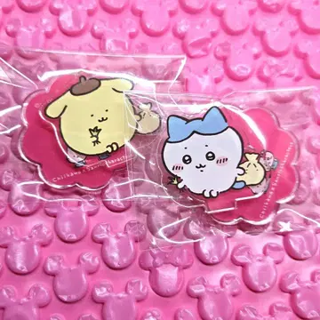 치이카와 산리오 하치와레 폼폼푸딩 풀뽑기 아크릴 스탠드