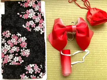 유카타 오비 만들기 복조리 포함 사이즈 기장 166cm (개인 측정)