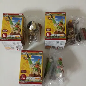 제일복권 몬스터 헌터 4 K상 카드 스탠드 피규어 3종 세트