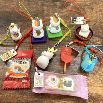 나츠메 우인장 냥코 선생님 화과자 스트랩 키링 묶음 판매 당시 물품