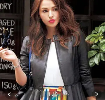 체스티 페플럼 가죽 자켓