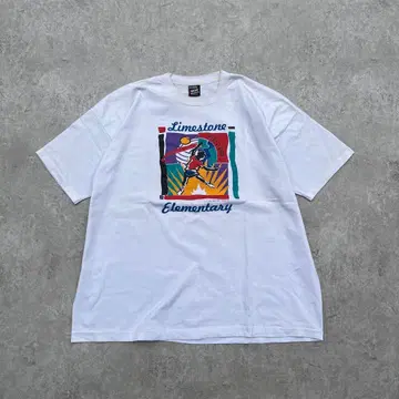 90s FRUIT OF THE LOOM BEST USA제 티셔츠 화이트