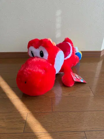 [ 새상품 미사용 ] 슈퍼 마리오 요시 레드 빨간색 봉제 인형