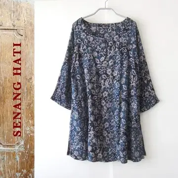 새상품급 SENANG HATI 인도네시아 바틱 염색 원피스