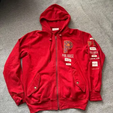 PINK HOUSE 레드 집업 후드티