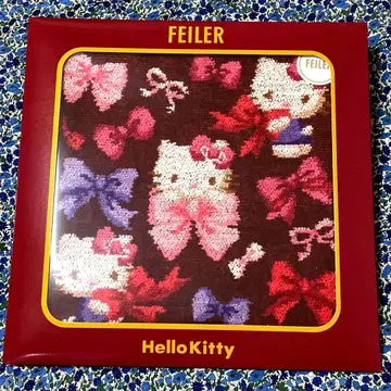 페이러 FEILER Hello Kitty 리본 무늬 손수건 새상품