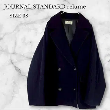 저널 스탠다드 리룸 피 코트 울 심플 블랙 M