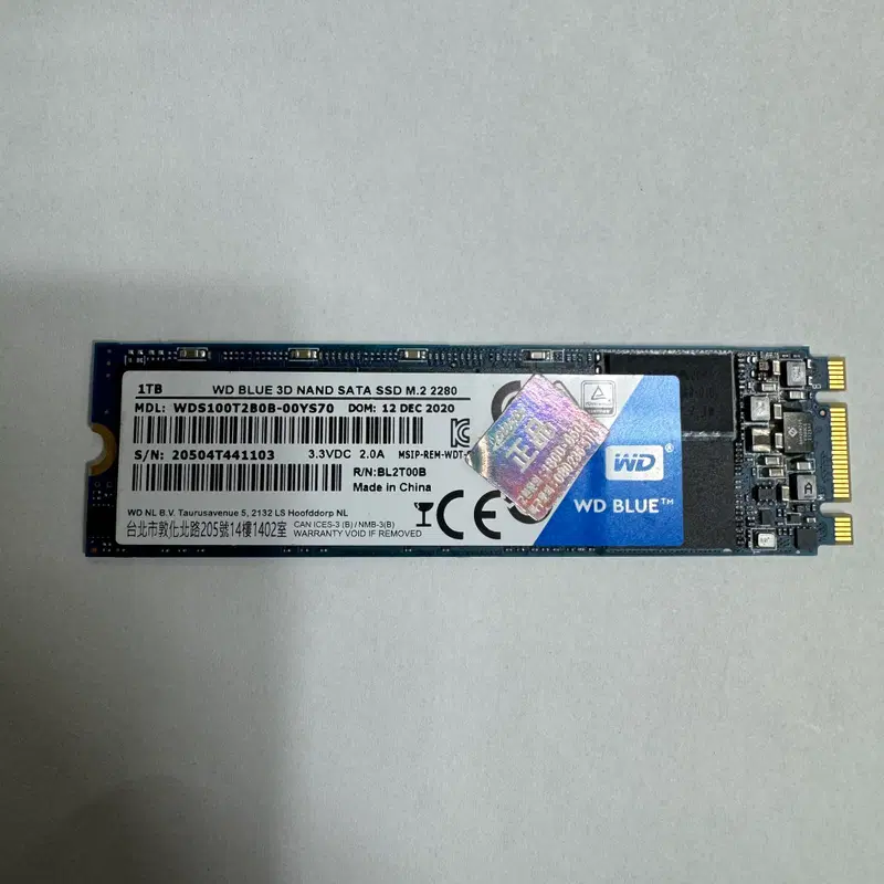 WD M.2 SATA 1TB SSD 판매합니다.