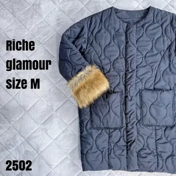 Riche glamour 새상품급 퀼팅 자켓 M 네이비 2502