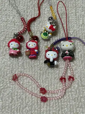 레어 키티 네즈키 스트랩 딸기 시즈오카 한정판