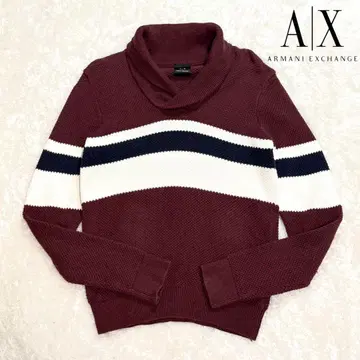 ARMANI 아르마니 A|X 니트 스웨터 보르도 라인 S