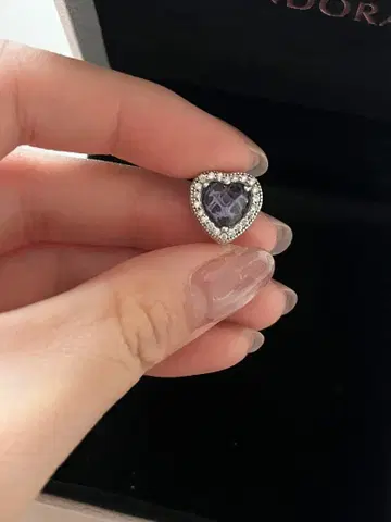 판도라 하트형 보라색 참