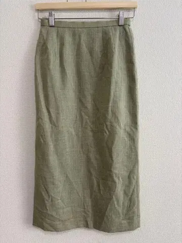 LEPORTE 올리브 그린 타이트 스커트 린넨풍 사이즈 9 M 상당