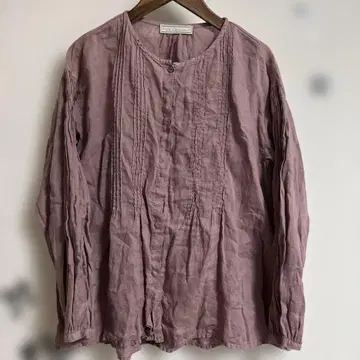 슈슈도마망 린넨 핀턱 블라우스 퍼플 사만사 모스모스
