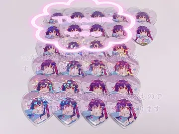 학교생활 에비사와 쿠루미 하트캔 캔뱃지