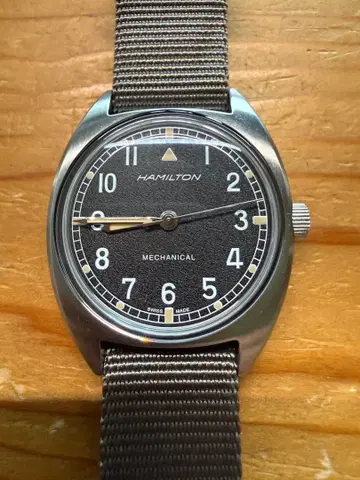 HAMILTON MECHANICAL 카키 애비에이션 블랙 다이얼