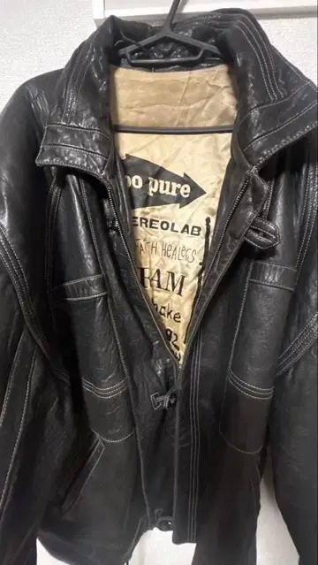 블랙 가죽 싱글 라이더 자켓