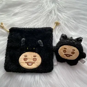 BTS BT21 공식 SHOOKY 검은 고양이 복조리 봉제 인형 세트