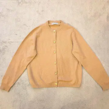 발렌타인 캐시미어 가디건 골드 버튼 44 특급/영국제