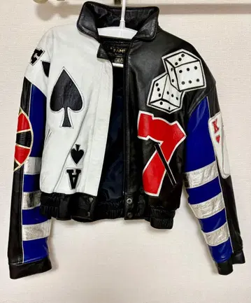 [ 미사용 새상품 ] 빈티지 FAME vintage 가죽 자켓 M