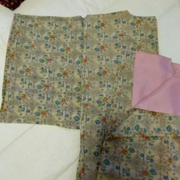 빈티지 앤티크 꽃무늬 코몬 기모노 베이지