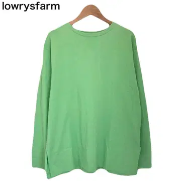 로리즈팜 롱T 무지 긴팔 코튼 여성용 그린 티셔츠