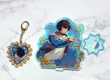 앙스타 사쿠마 리츠 7주년 네온 패널 동상 하트 비주얼 키링