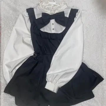 majoretty 요크 리본 셋업 블랙 체크 양산형 지뢰