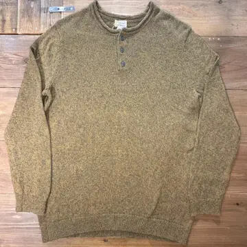 0S LLBean 코튼 헨리넥 니트 믹스 빅 사이즈