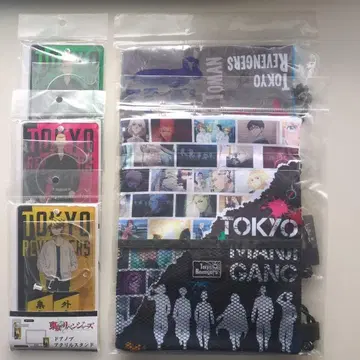 도쿄 리벤저스 도어 손잡이 아크릴 스탠드와 복조리 파우치 5종 세트