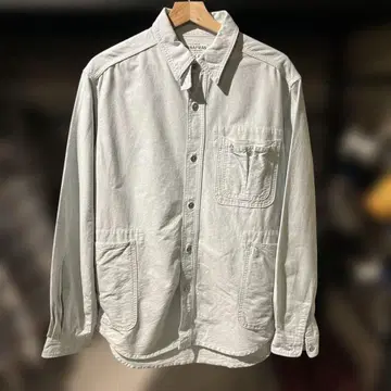 일본제 SASSAFRAS 샴브레이 긴팔 셔츠 XL