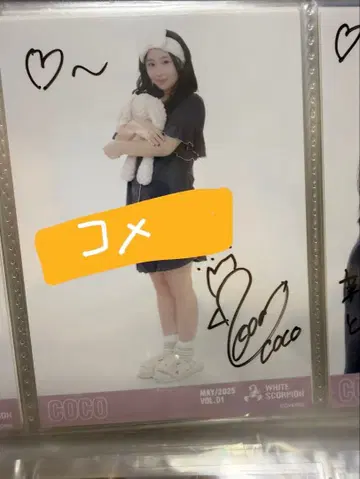 호와스피 Whitescorpion 브로마이드 친필 COCO 파자마 히키