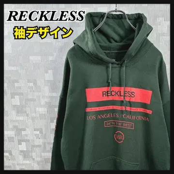 YR 맨투맨 후드티 풀오버 남성용 L 다크 그린 US 구제 의류