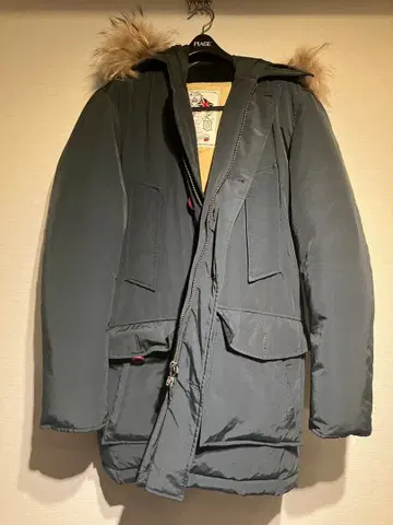 Hazzys 다운 자켓 그레이 퍼 포함