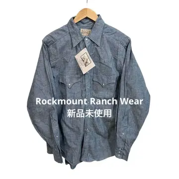 새상품 락 마운트 웨스턴 셔츠 L 15.5 x 33.5 USA