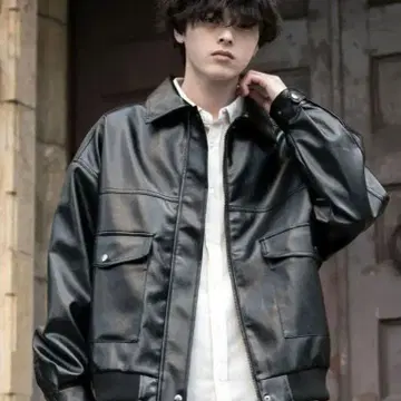 Rocky Monroe 오버 사이즈 페이크 가죽 자켓 M