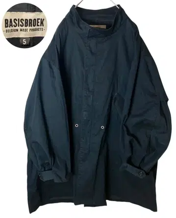 벨기에 제 버지스 브룩 네이비 노카라 모즈 코트 빅 사이즈