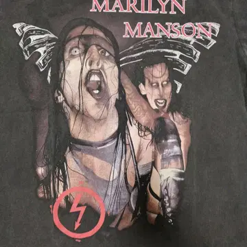 마릴린 맨슨 양면 프린트 밴드 티셔츠