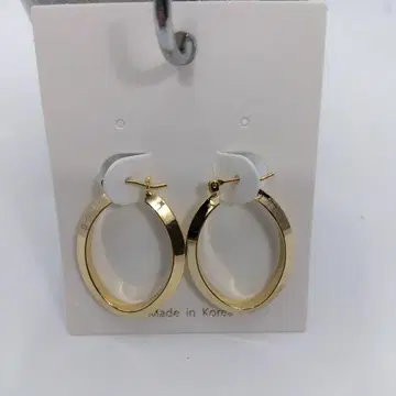 골드색 메탈 후프 귀걸이