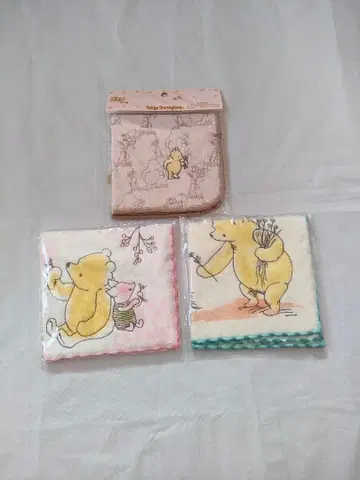 새상품 클래식 곰돌이 푸 타월 손수건