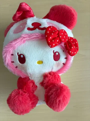 팬더 헬로키티 텍스타일 리본 BIG 봉제 인형