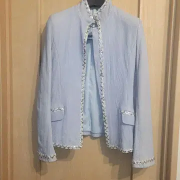 가죽 반짝반짝 노카라 자켓 중고