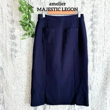 [ amelier MAJESTIC LEGON ] 롱 타이트 스커트 네이비