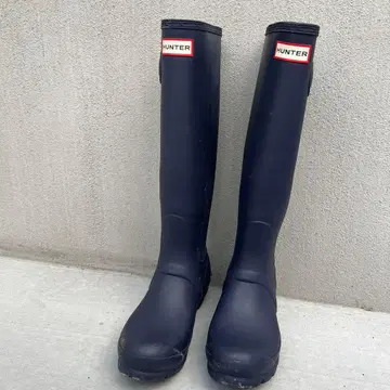 HUNTER 네이비 버클 장화