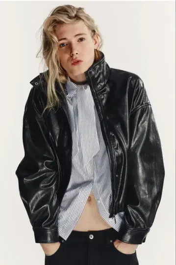 Zara 가죽 자켓 Zara 자라 가죽 라이더 자켓 M